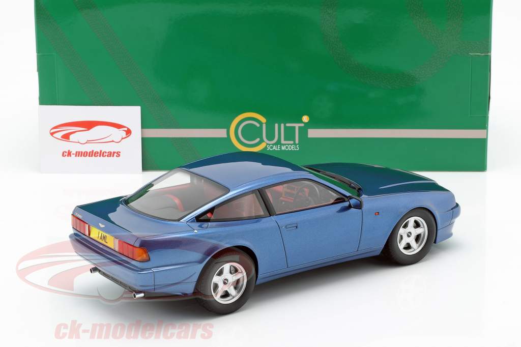Aston Martin Virage Opførselsår 1988 blå metallisk 1:18 Cult Scale