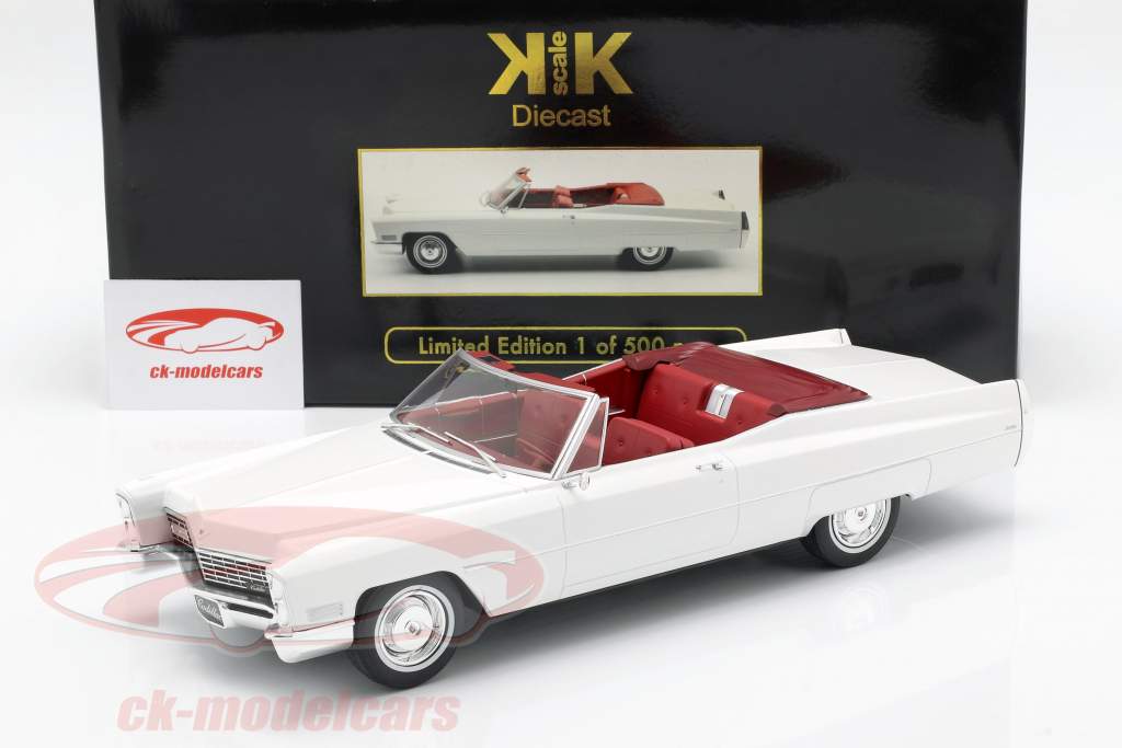 Cadillac DeVille convertibile anno di costruzione 1968 bianco 1:18 KK-Scale