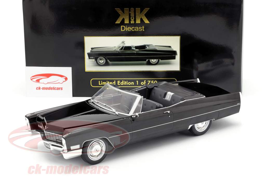 Cadillac DeVille конвертируемый Год постройки 1968 черный 1:18 KK-Scale
