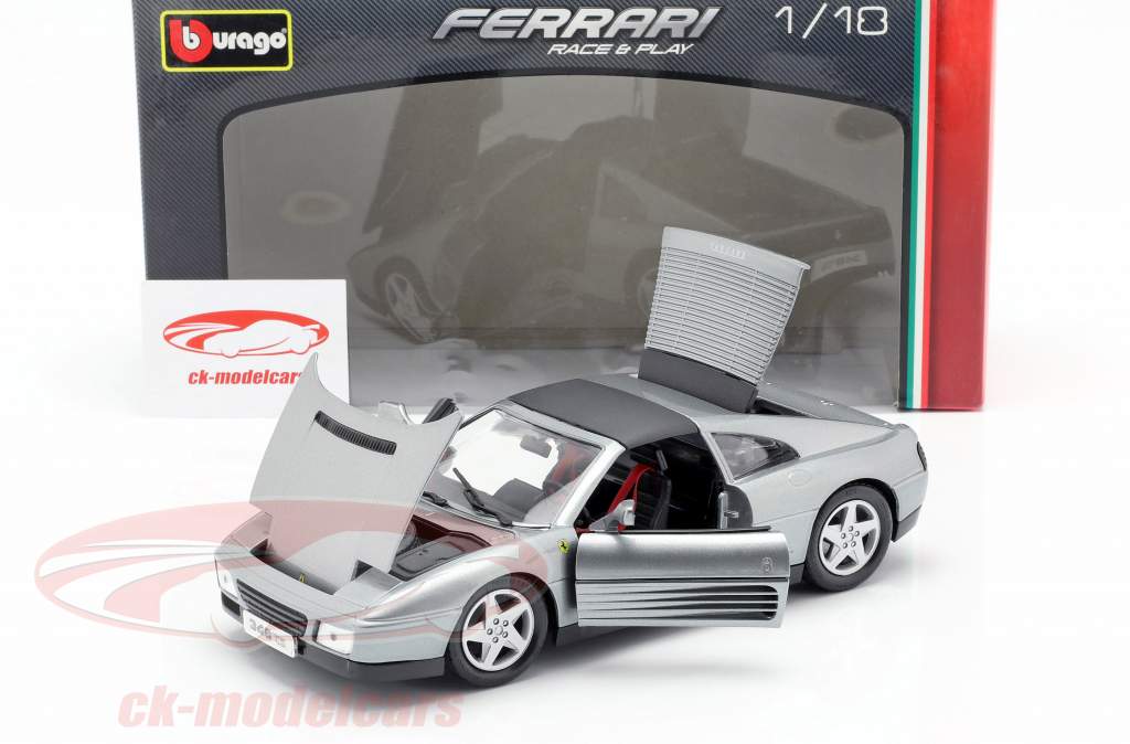フェラーリ 348ts 銀 1:18 Bburago