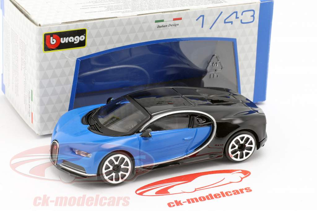 Bugatti Chiron blu / nero 1:43 Bburago