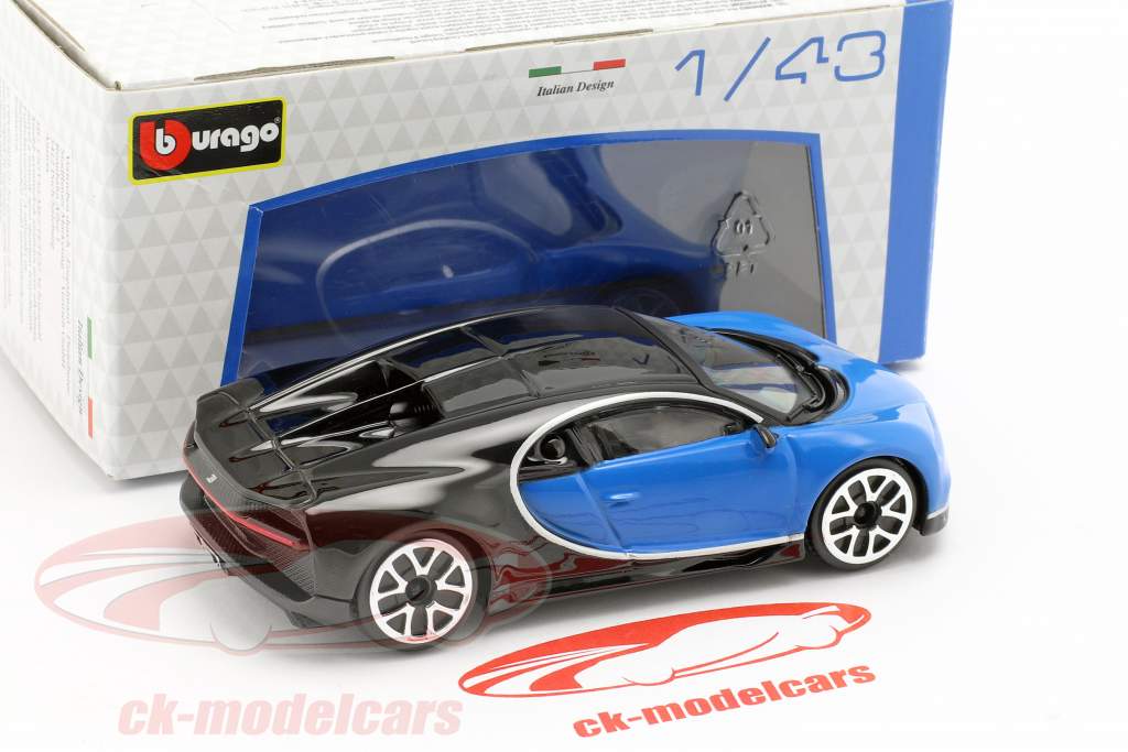 Bugatti Chiron blu / nero 1:43 Bburago