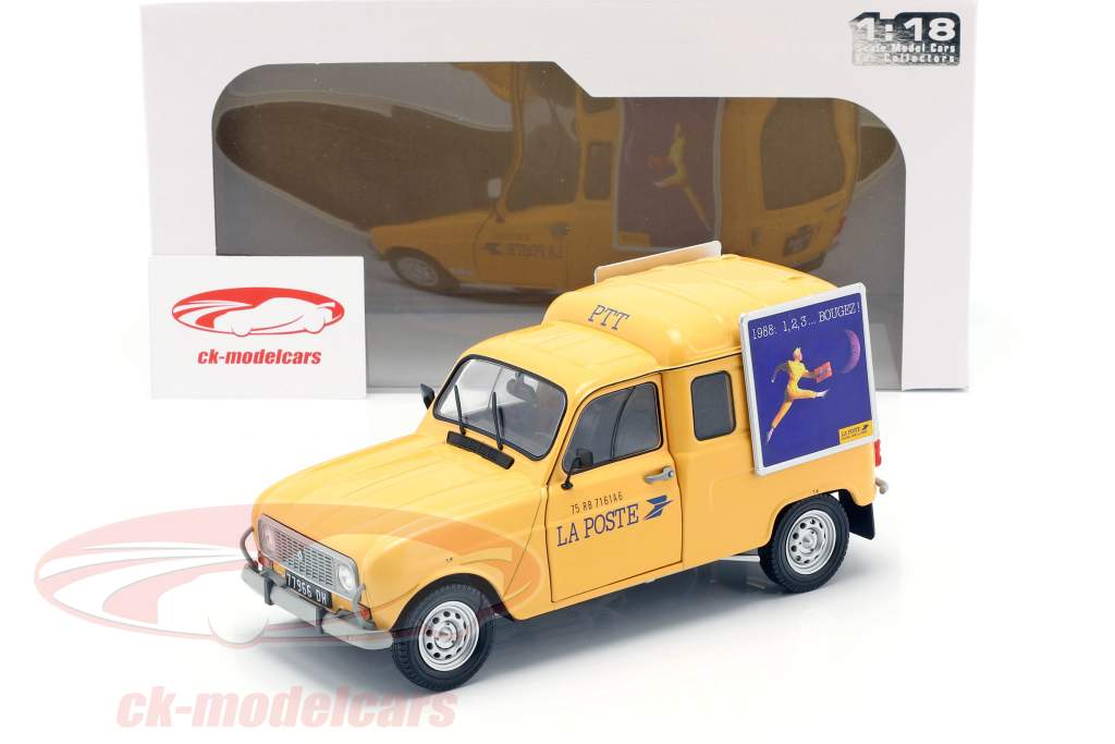 Renault 4LF4 La Poste année de construction 1988 jaune 1:18 Solido