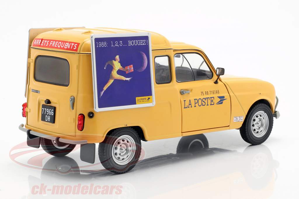 Renault 4LF4 La Poste année de construction 1988 jaune 1:18 Solido