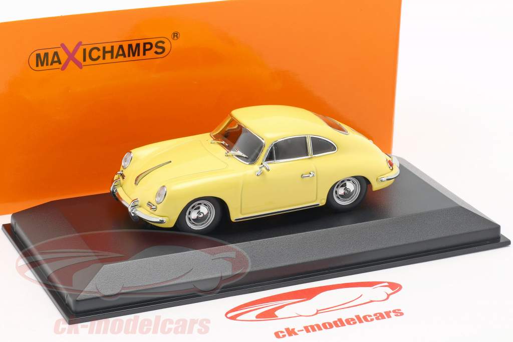 Porsche 356 B coupe Bouwjaar 1961 geel 1:43 Minichamps