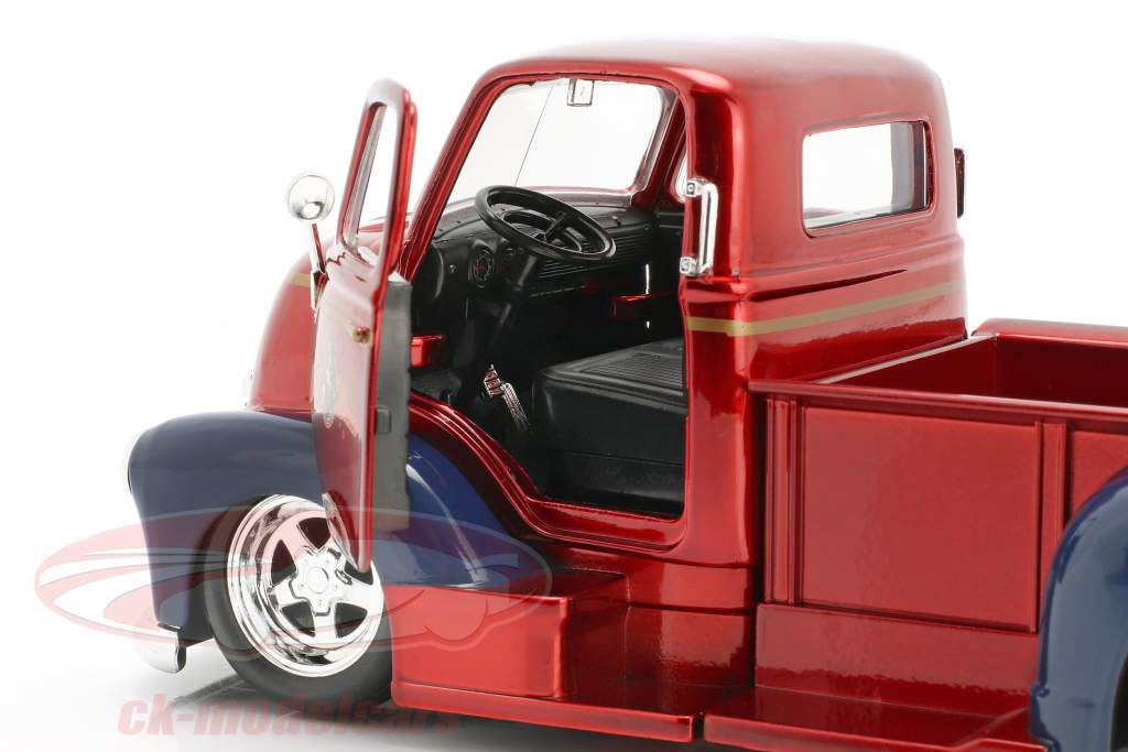 Chevy Coe Pick-Up 1952 com figura Wonder Woman DC Comics 1:24 Jada Toys