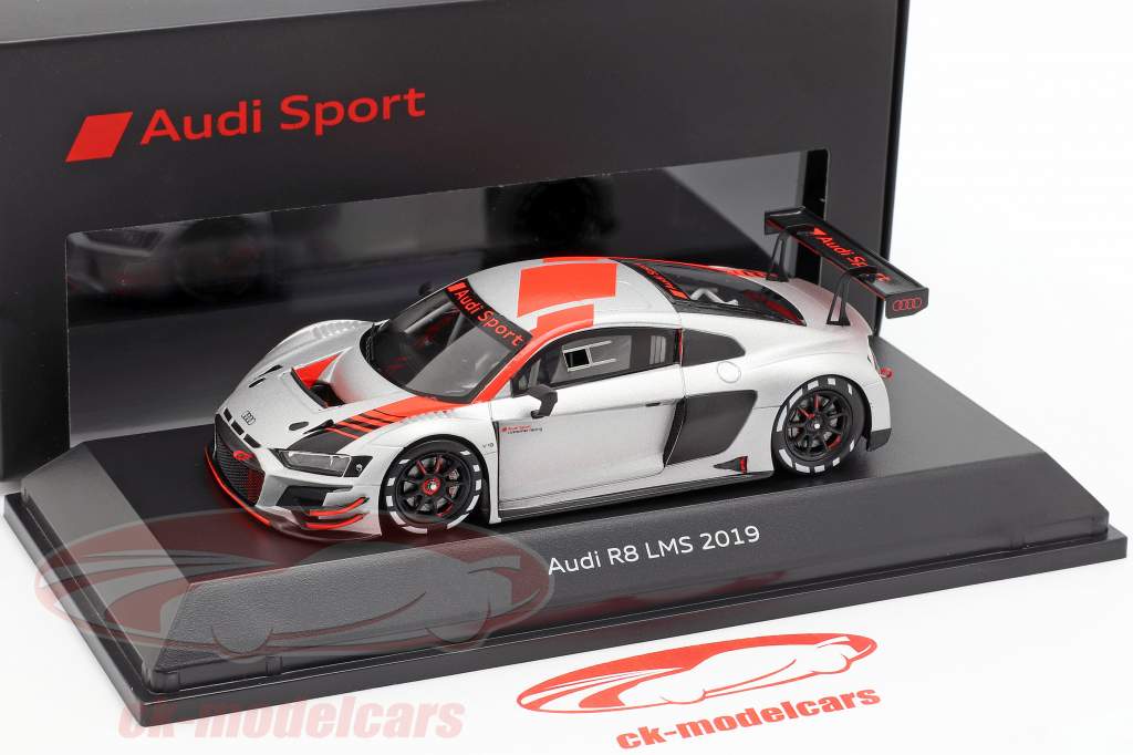 Audi R8 LMS 2019 プレゼンテーション 車 銀 / 黒 / 赤 1:43 Spark