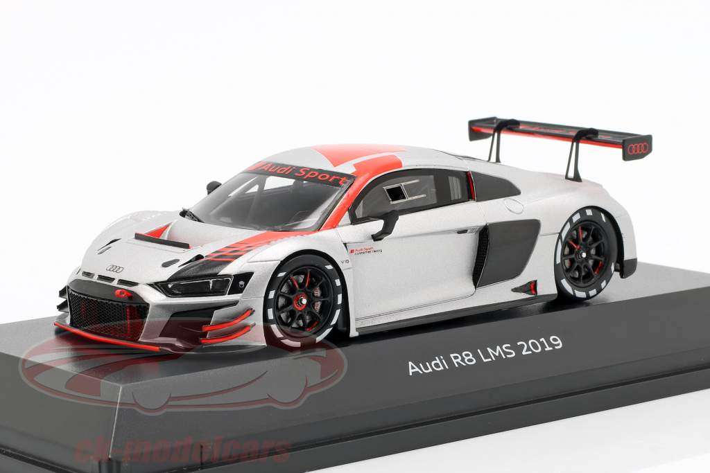 Audi R8 LMS 2019 プレゼンテーション 車 銀 / 黒 / 赤 1:43 Spark