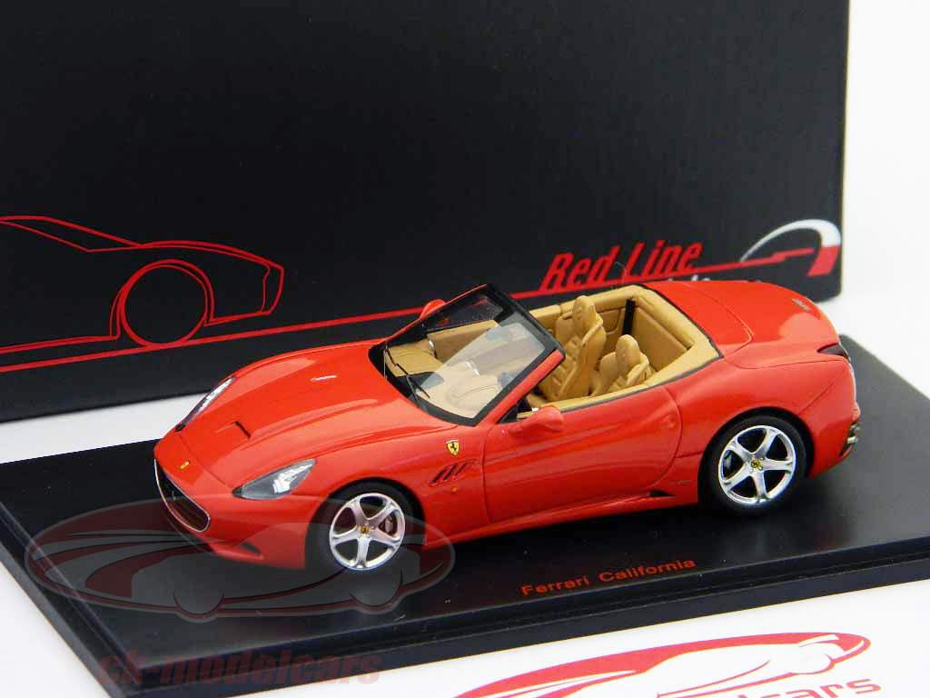 Ferrari California Spider cabriolet model 2008 rød / red 1:43 Spark