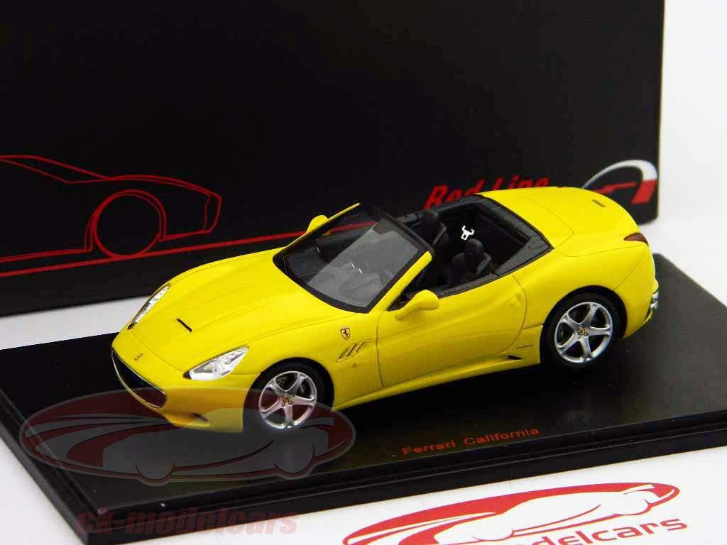 Ferrari California Spider 2008 model geel 1:43 Spark