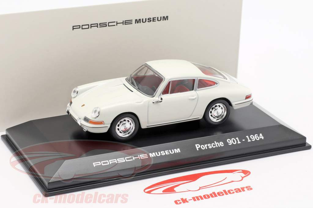 Porsche 901 Jaar 1964 wit Porsche Museum Editie 1:43 Welly