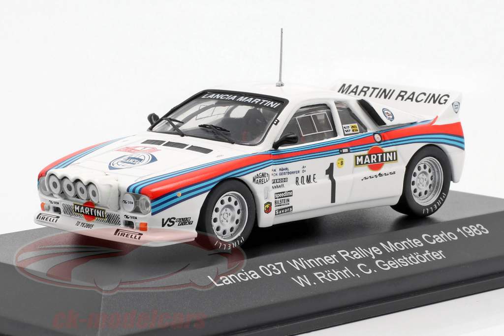 Lancia 037 #1 winnaar Rallye Monte Carlo 1983 Röhrl, Geistdörfer 1:43 CMR