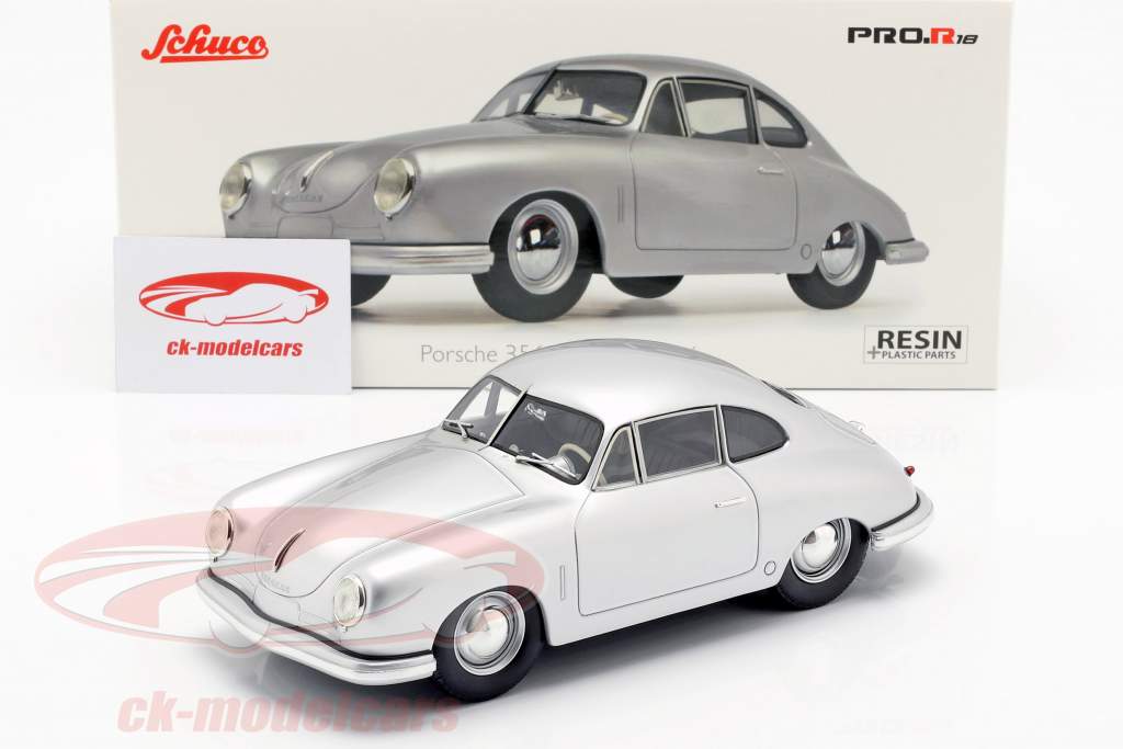Porsche 356 Gmünd Coupe argento 1:18 Schuco