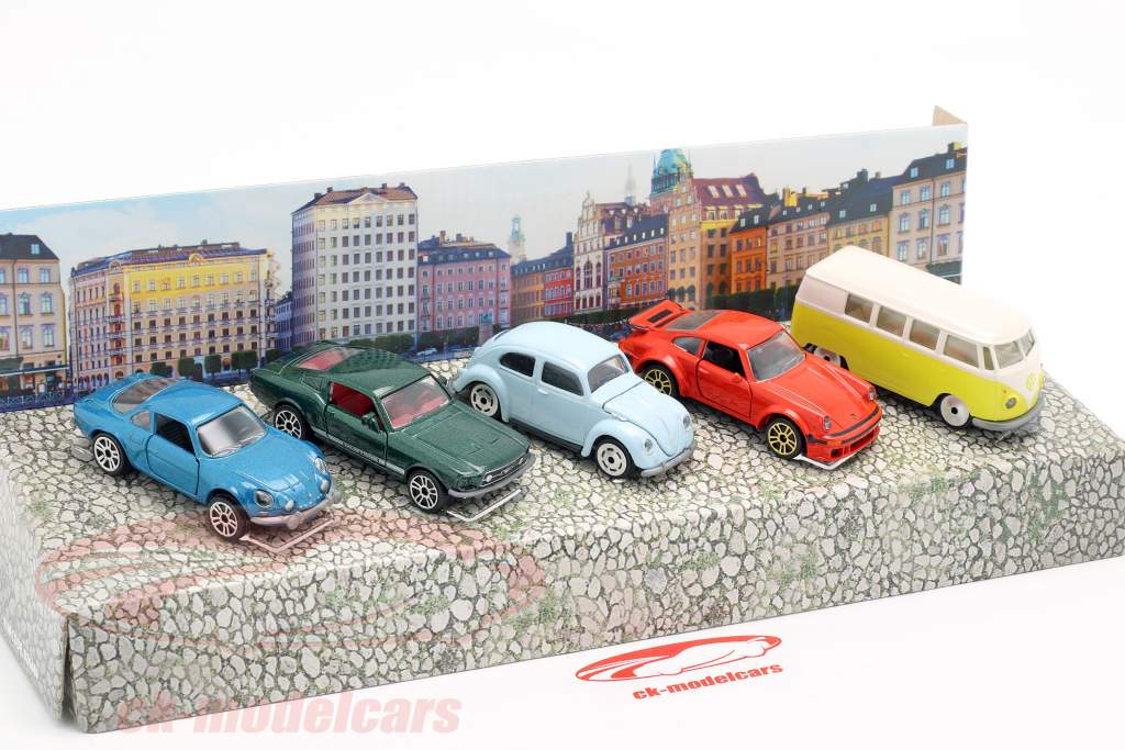 5-Car Set Vintage Gift Pack 1:64 Majorette