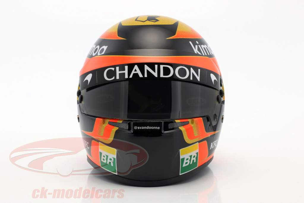 Stoffel Vandoorne McLaren MCL33 #2 formel 1 2018 hjelm 1:2 Bell
