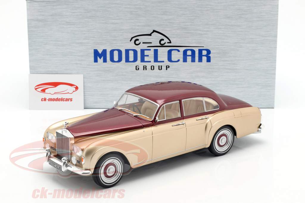 Rolls Royce Silver Cloud III Flying Spur por Mulliner 1965 ouro / vermelho 1:18 Model Car Group