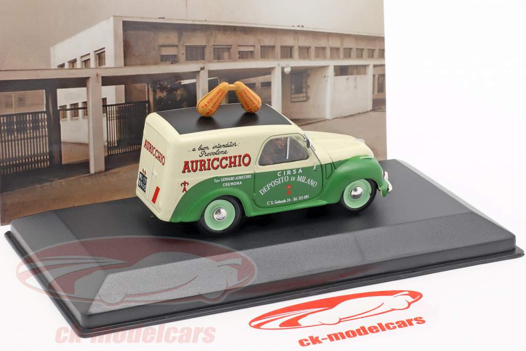 Fiat 500C furgoneta Auricchio año de construcción 1951 crema blanco / verde 1:43 Altaya