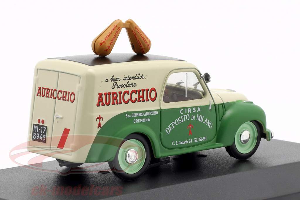 Fiat 500C furgoneta Auricchio año de construcción 1951 crema blanco / verde 1:43 Altaya