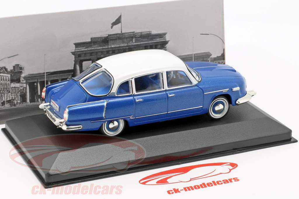 Tatra 603/1 Bouwjaar 1958 blauw metalen / wit 1:43 Ixo