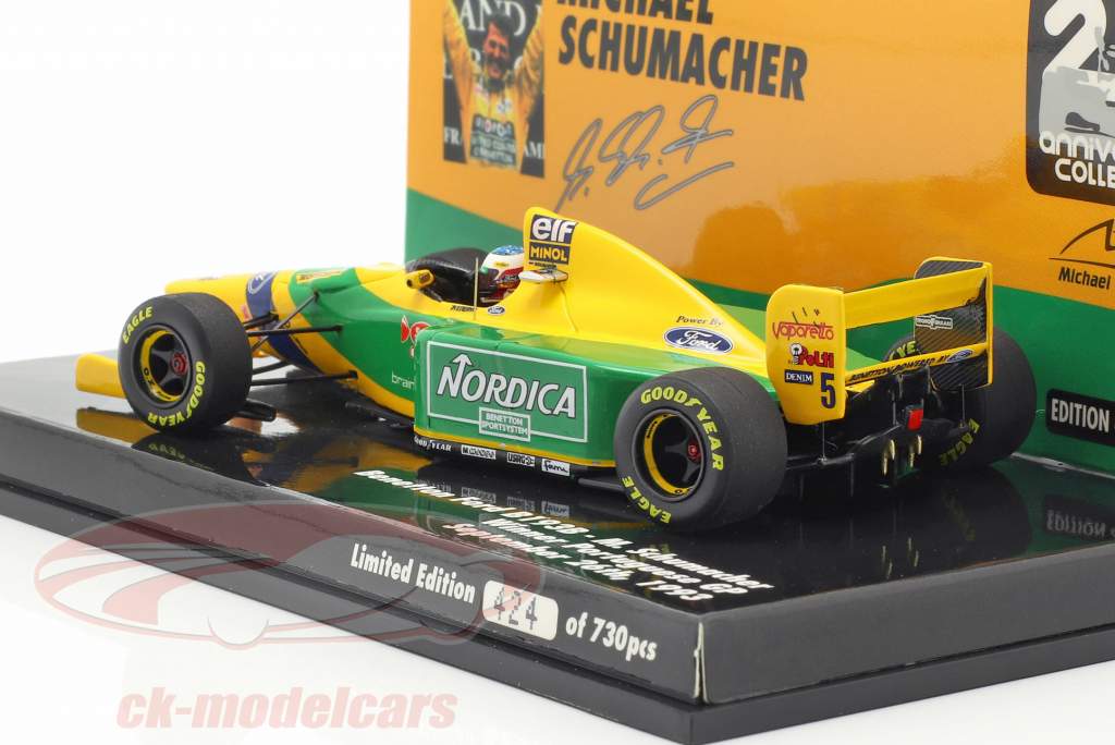 M. Schumacher Benetton B193B #5 Vinder Portugal GP formel 1 1993 1:43 Minichamps