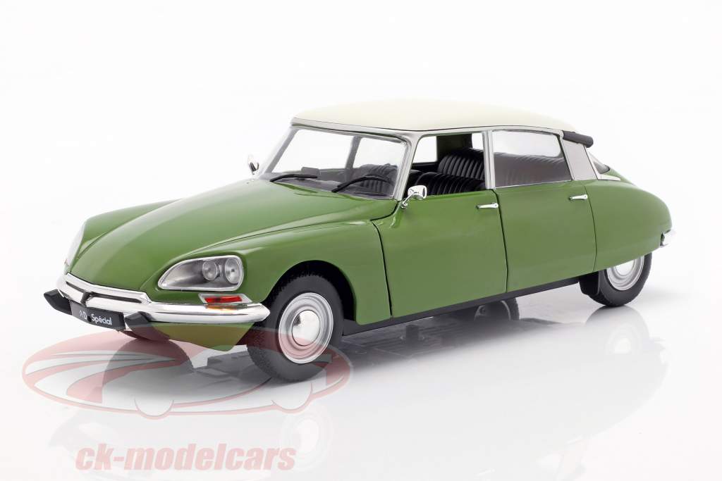 Citroen D Special ano de construção 1972 muscine verde / branco 1:18 Solido