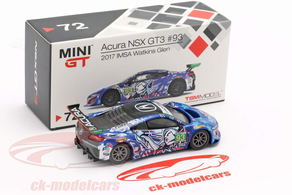 Acura NSX GT3 #93 6h Watkins Glen IMSA 2017 Lally, Legge 1:64 True Scale