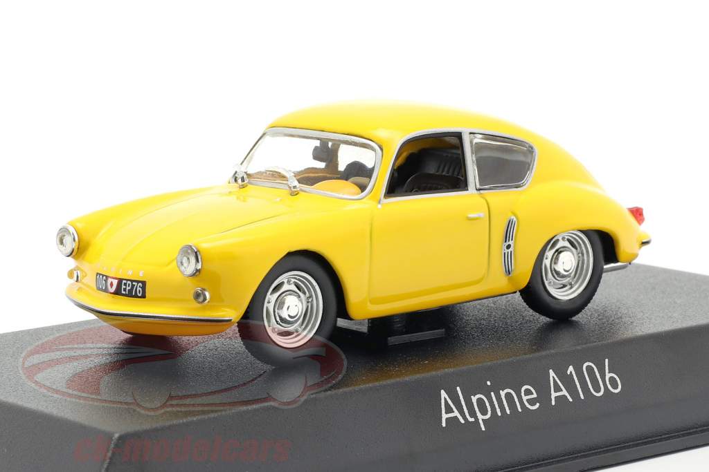 Alpine Renault A106 année de construction 1956 jaune 1:43 Norev
