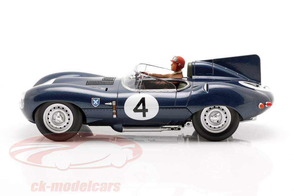 Set: Jaguar D-Type #4 胜利者 24h LeMans 1956 同 司机 人物 1:18 CMR