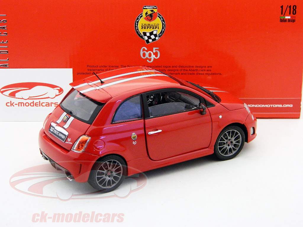 Mondo Motors 1:18 Fiat Nuova 500 Abarth Tributo Ferrari red
