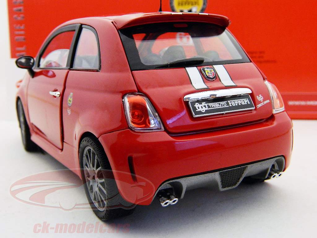 Mondo Motors 1:18 Fiat Nuova 500 Abarth Tributo Ferrari red
