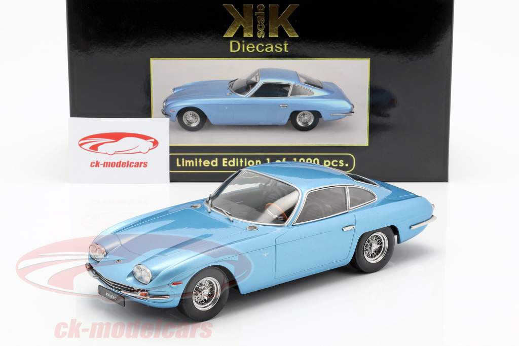 Lamborghini 400 GT 2+2 Baujahr 1965 light blue metallic 1:18 KK-Scale