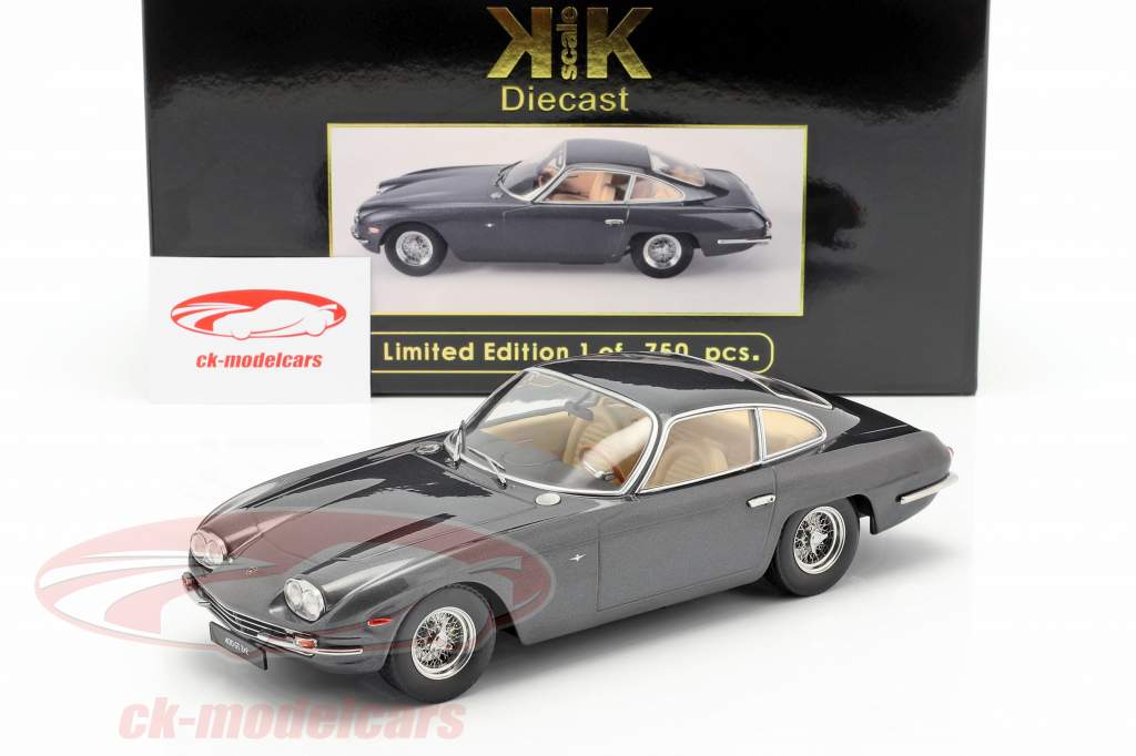 Lamborghini 400 GT 2+2 Baujahr 1965 anthrazit 1:18 KK-Scale