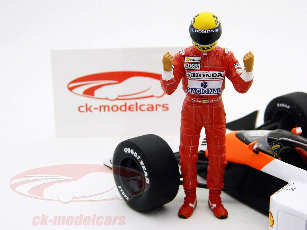 Ayrton Senna gagner chiffre pilote McLaren Honda formule 1 1991 1:18 TrueScale