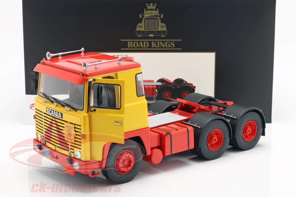 Scania LBT 141 Tractor year 1976 yellow / red 1:18 Road Kings