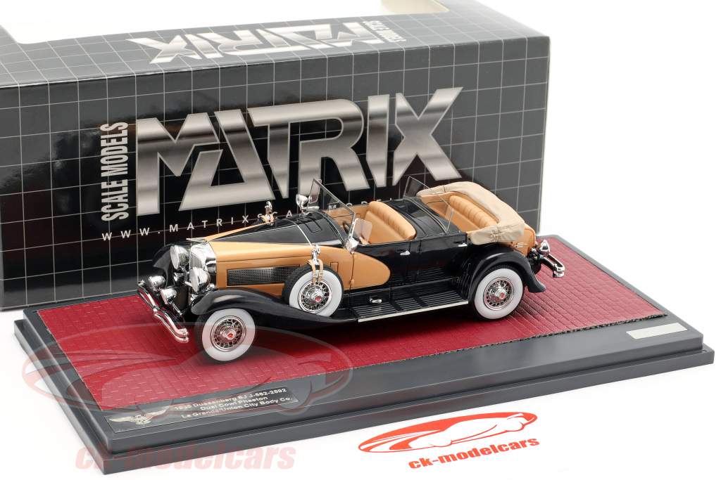Duesenberg SJ Dual Cowl Phaeton La Grande open Top 1935 azul / beige 1:43 Matrix