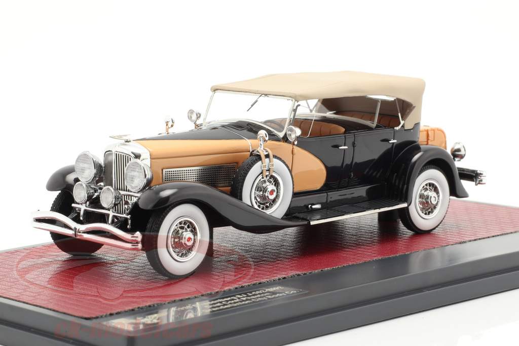 Duesenberg SJ Dual Cowl Phaeton La Grande closed Top 1935 blue / beige 1:43 Matrix
