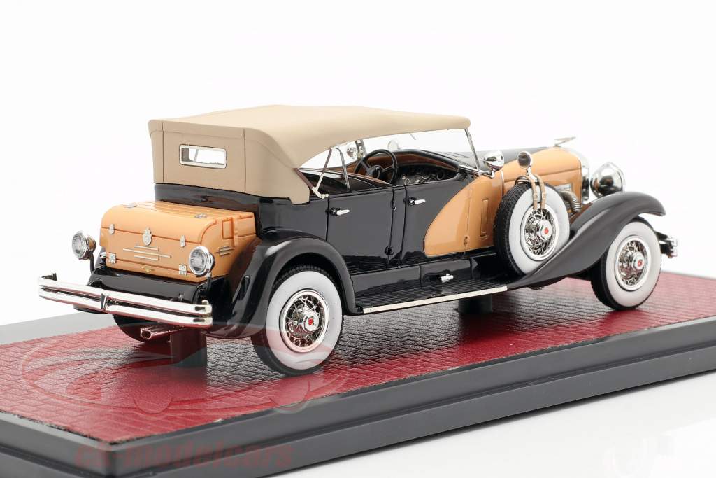 Duesenberg SJ Dual Cowl Phaeton La Grande closed Top 1935 blue / beige 1:43 Matrix