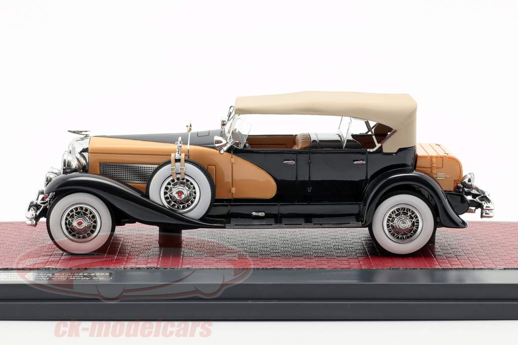 Duesenberg SJ Dual Cowl Phaeton La Grande closed Top 1935 blue / beige 1:43 Matrix