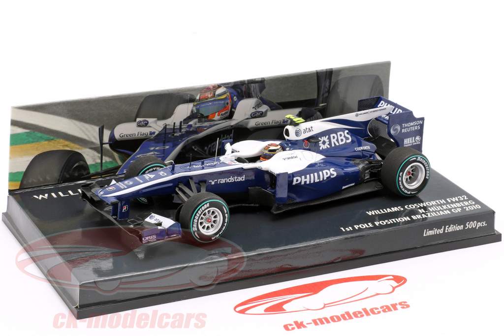 Nico Hülkenberg Williams FW32 #10 1st Pole Position Brazilian GP 1:43 Minichamps