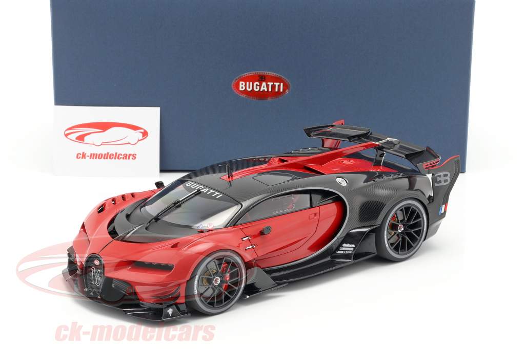 Bugatti visione GT anno di costruzione 2015 italian rosso / carbon nero 1:18 AUTOart