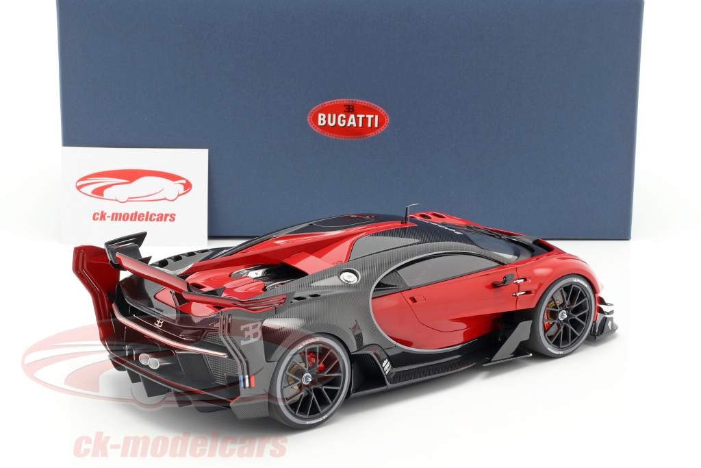 Bugatti visione GT anno di costruzione 2015 italian rosso / carbon nero 1:18 AUTOart