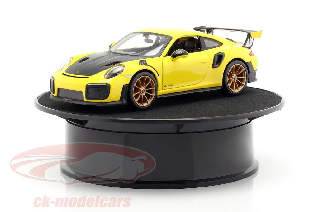 tocadiscos diámetro ca. 20 cm para coches modelo en escala 1:24 negro AUTOart