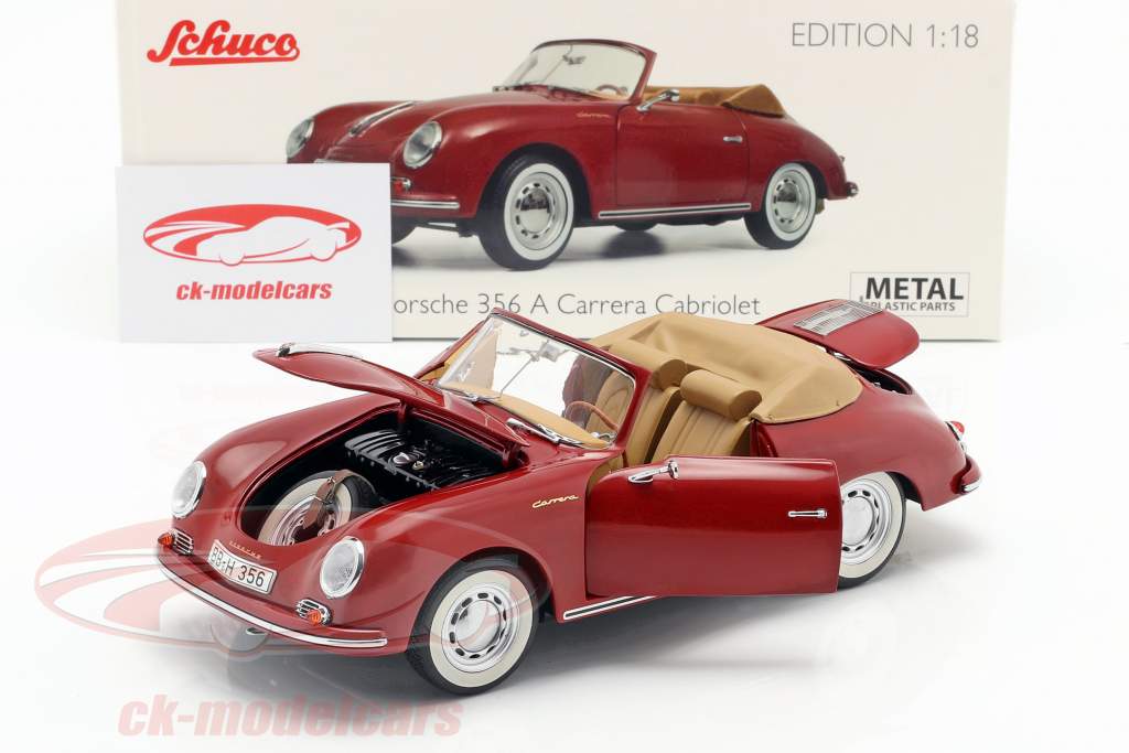 Porsche 356A Carrera Cabriolet ruby red 1:18 Schuco