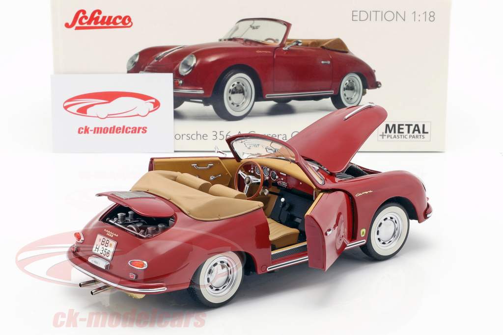 Porsche 356A Carrera Cabriolet ruby red 1:18 Schuco