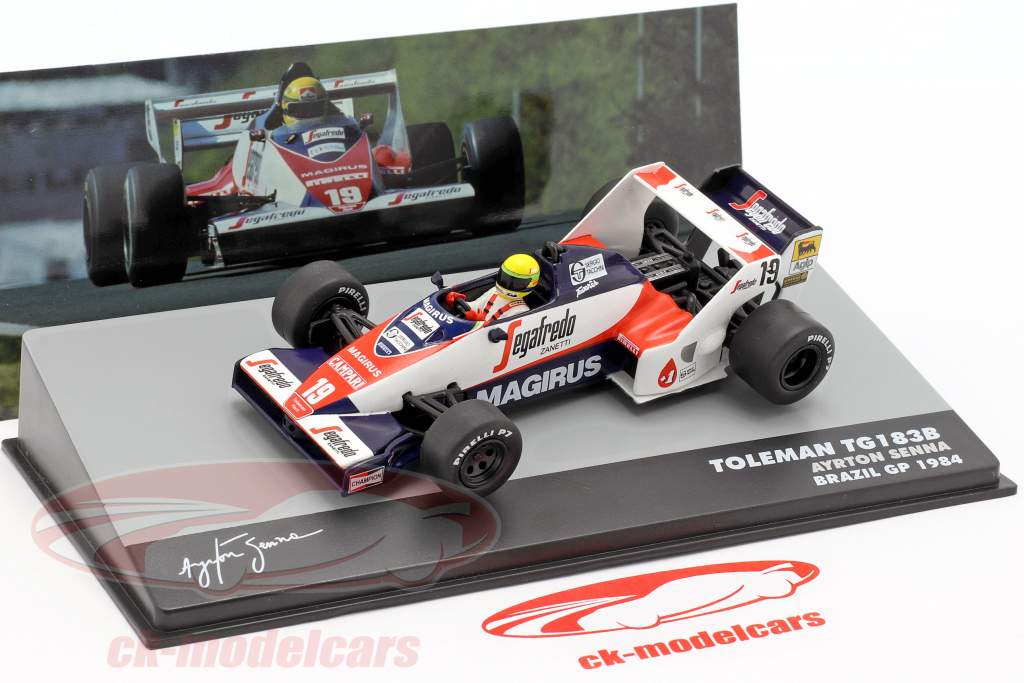 Ayrton Senna Toleman TG183B #19 Brésil GP formule 1 1984 1:43 Altaya