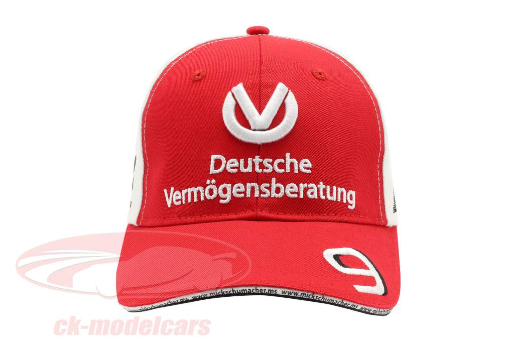 Mick Schumacher Cap #9 formula 2 2019 rosso / bianco