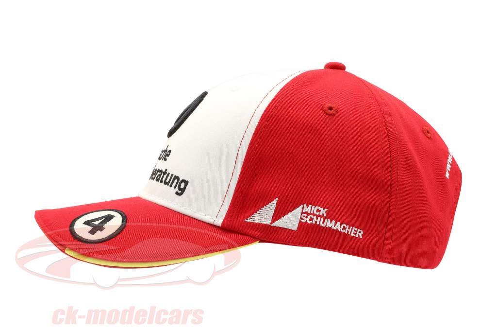 Mick Schumacher Cap #4 fórmula 3 campeón 2018 rojo / blanco