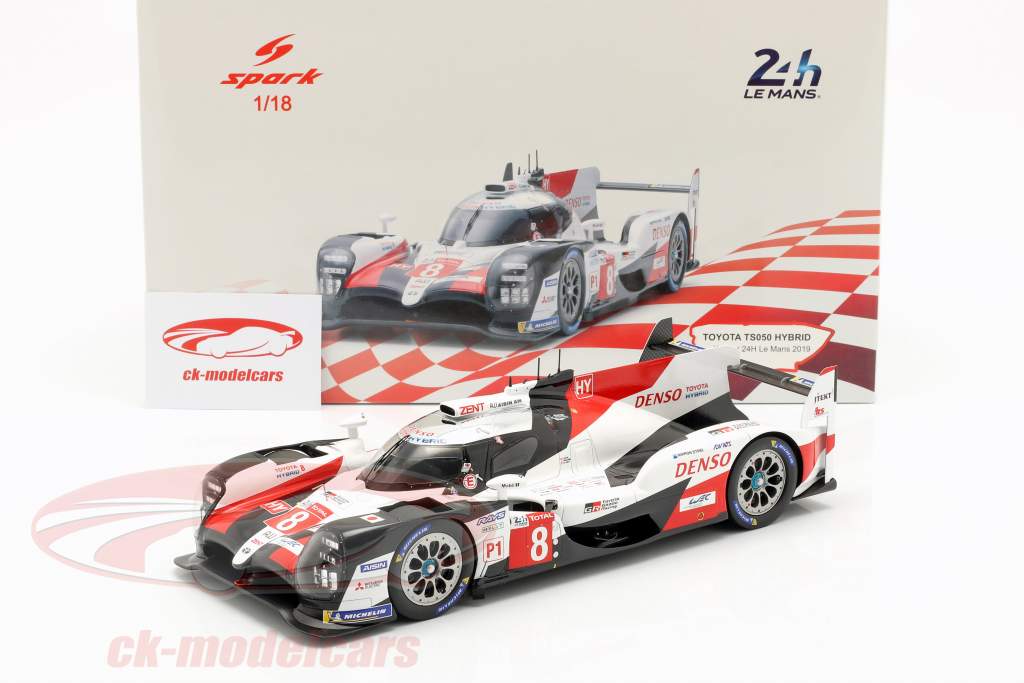 Toyota TS050 Hybrid #8 vincitore 24h LeMans 2019 Buemi, Nakajima, Alonso 1:18 Spark