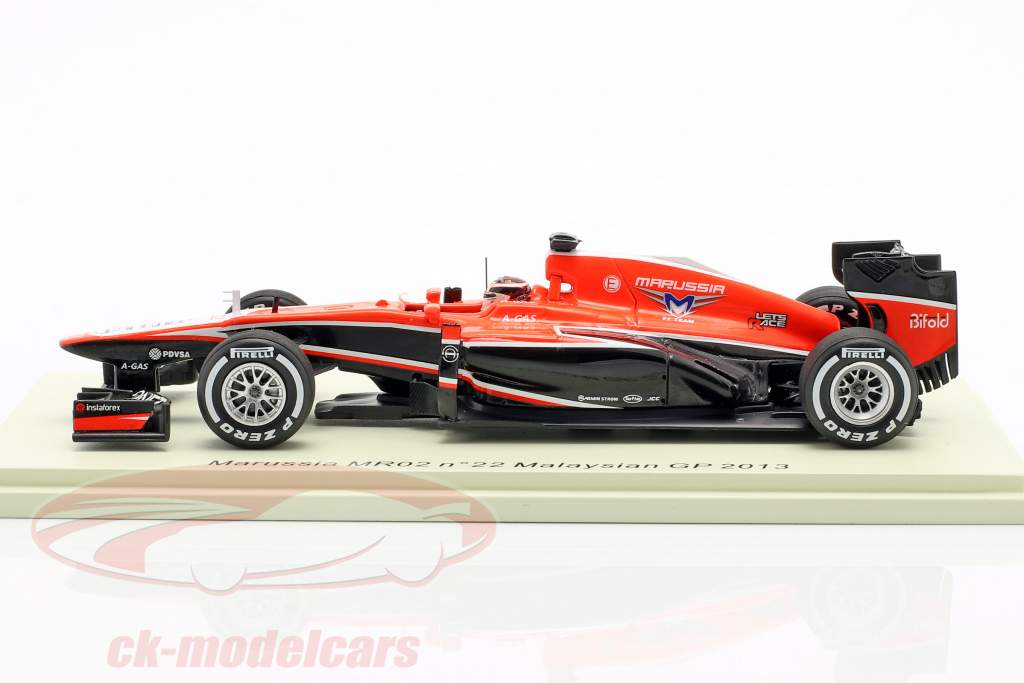 Jules Bianchi Marussia MR02 #22 Malaysia GP formula 1 2013 1:43 Spark