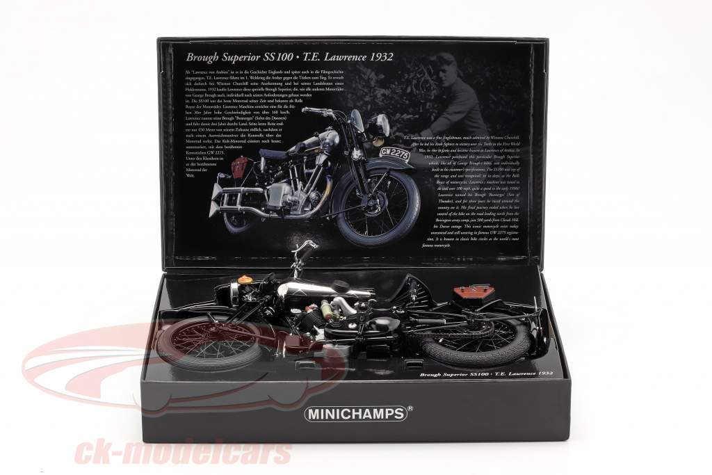 Brough Superior SS100 T.E. Lawrence year 1932 black 1:6 Minichamps